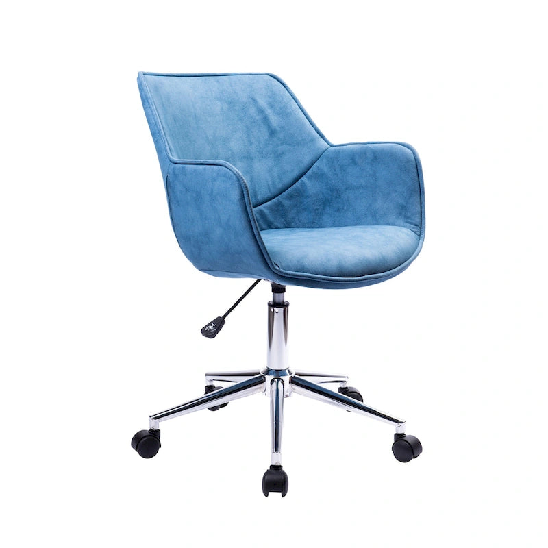 Porthos Home Xen Chaise de bureau réglable, Microfibre, Piètement chromé