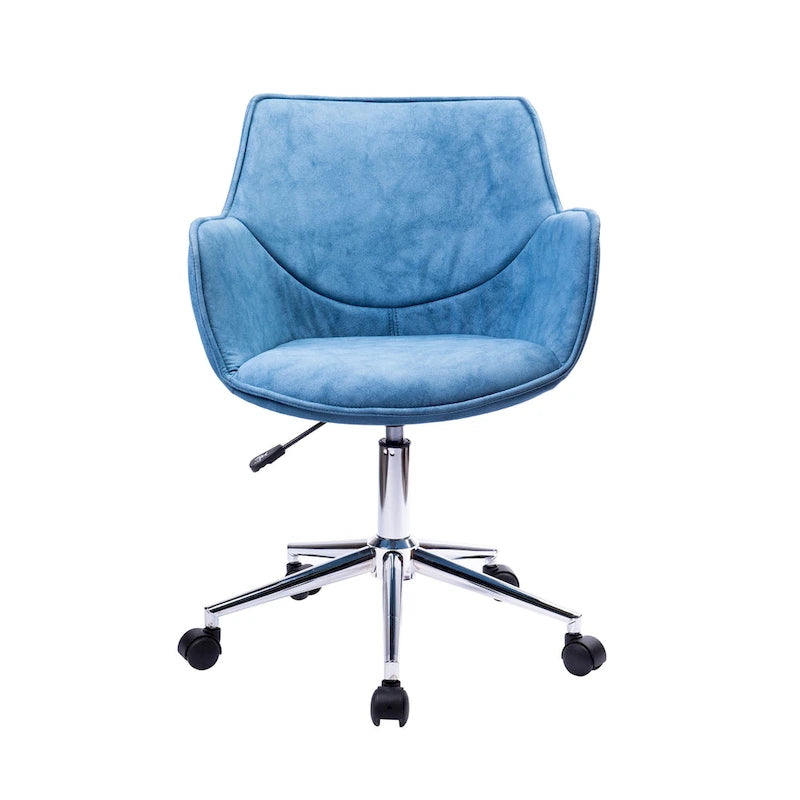 Porthos Home Xen Chaise de bureau réglable, Microfibre, Piètement chromé