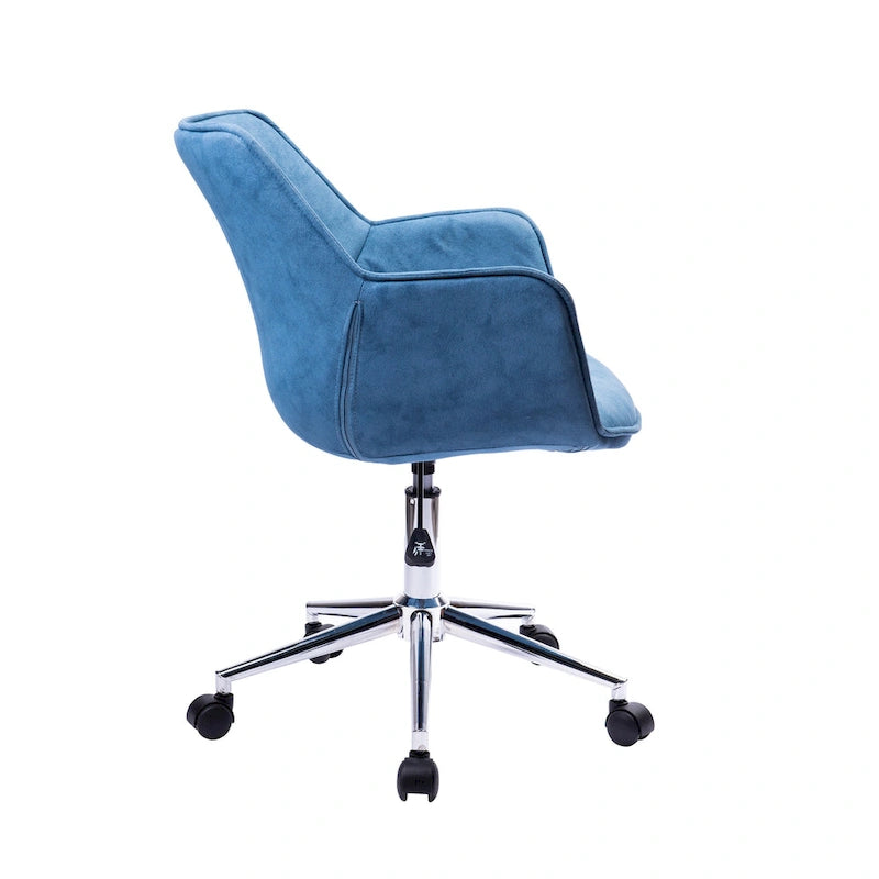 Porthos Home Xen Chaise de bureau réglable, Microfibre, Piètement chromé