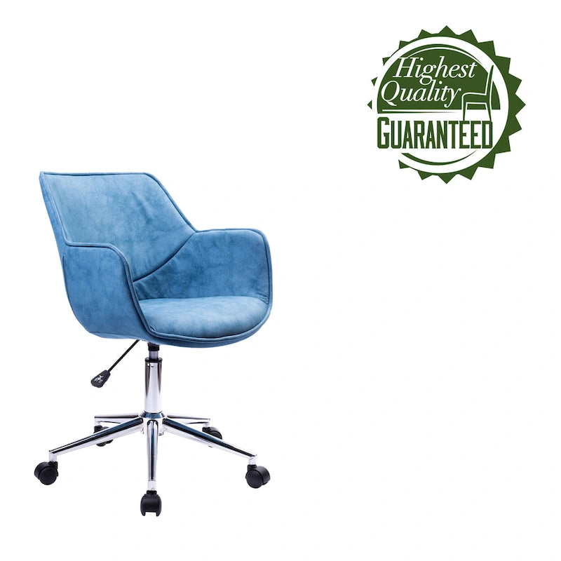 Porthos Home Xen Chaise de bureau réglable, Microfibre, Piètement chromé