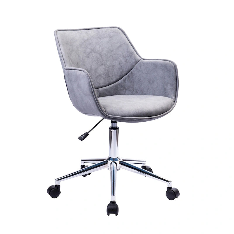 Porthos Home Xen Chaise de bureau réglable, Microfibre, Piètement chromé