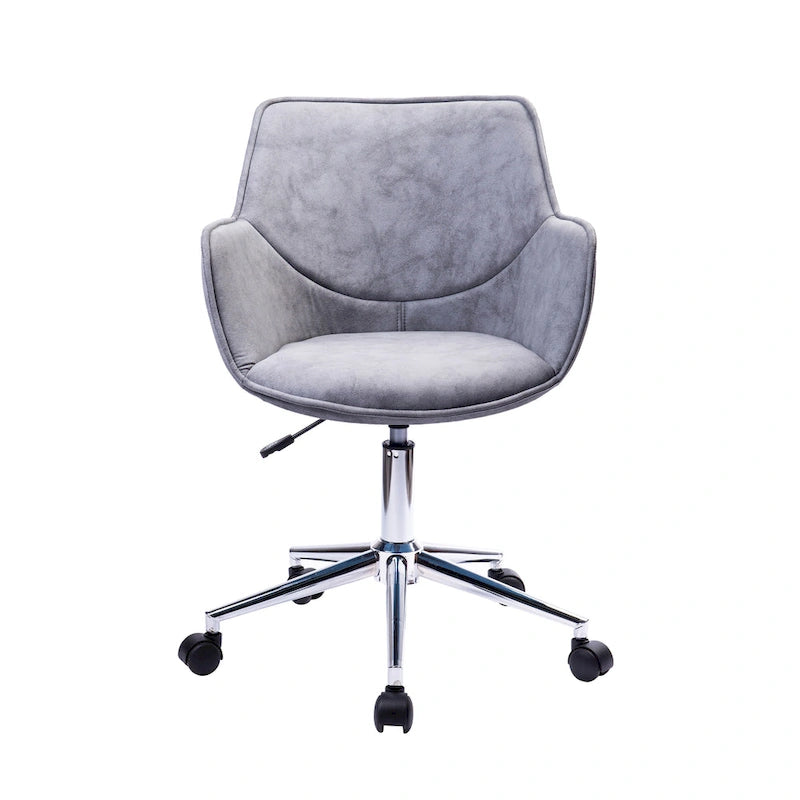 Porthos Home Xen Chaise de bureau réglable, Microfibre, Piètement chromé