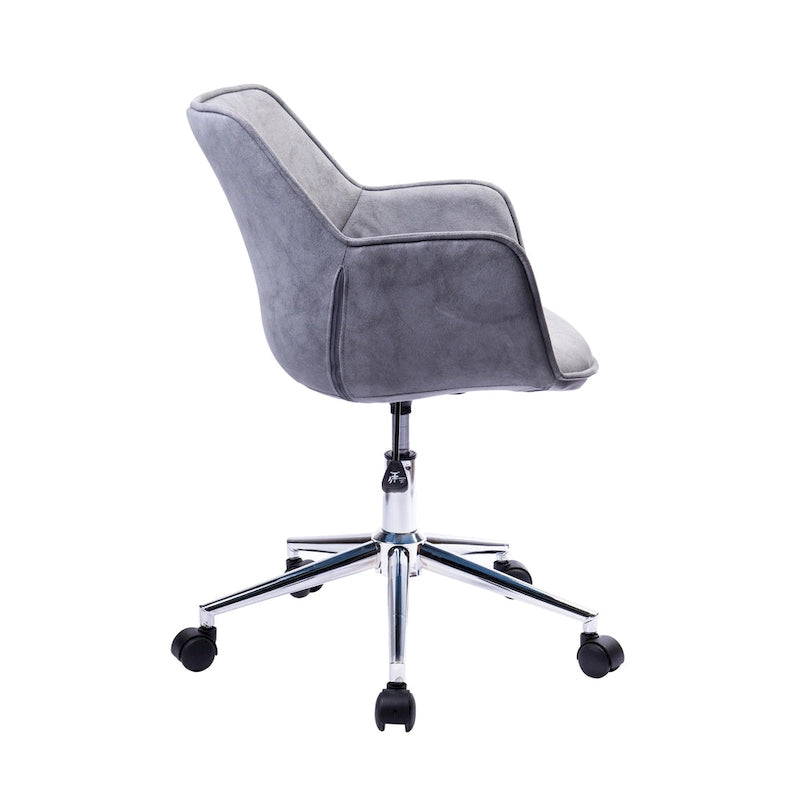 Porthos Home Xen Chaise de bureau réglable, Microfibre, Piètement chromé