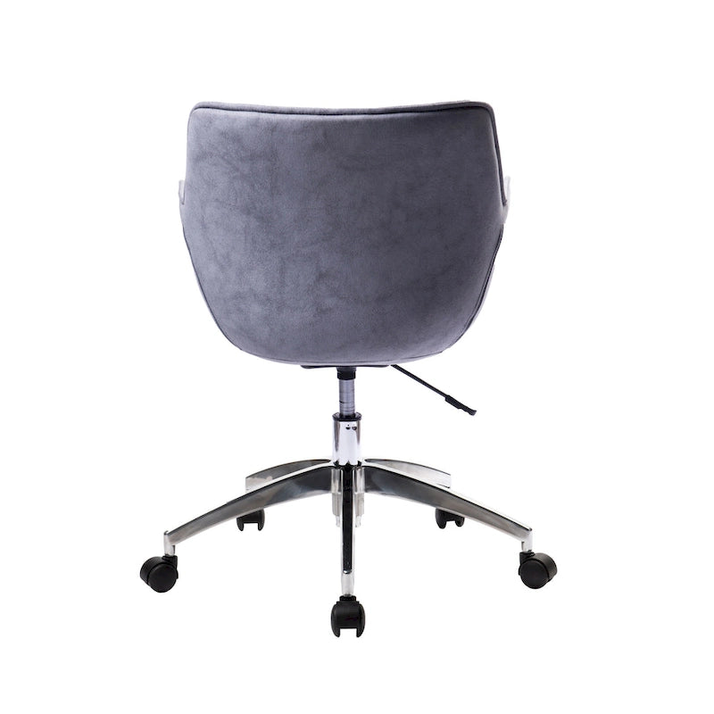 Porthos Home Xen Chaise de bureau réglable, Microfibre, Piètement chromé