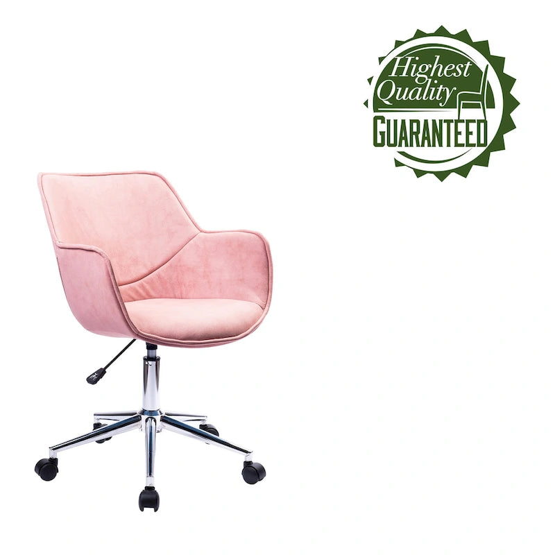 Porthos Home Xen Chaise de bureau réglable, Microfibre, Piètement chromé