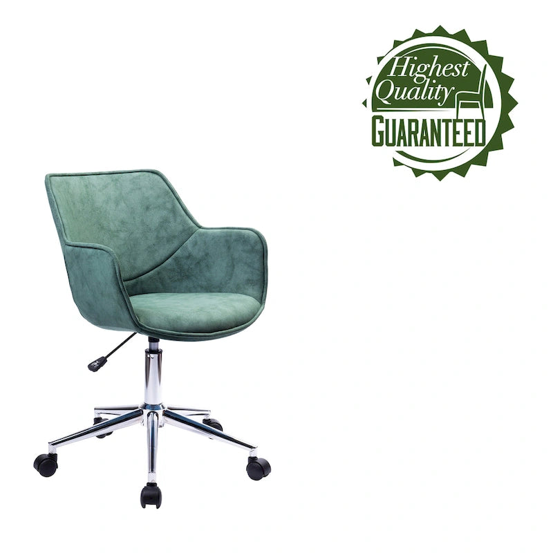 Porthos Home Xen Chaise de bureau réglable, Microfibre, Piètement chromé
