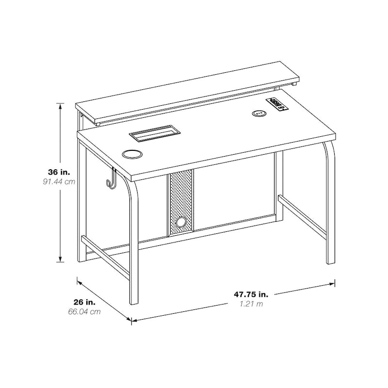 Bureau de gaming contemporain Reload de 48 pouces