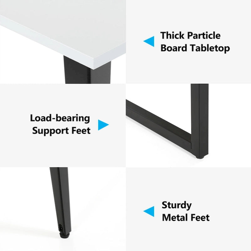 Table de conférence L 94,48 x l 47,24, table de séminaire avec passe-câbles rectangulaire