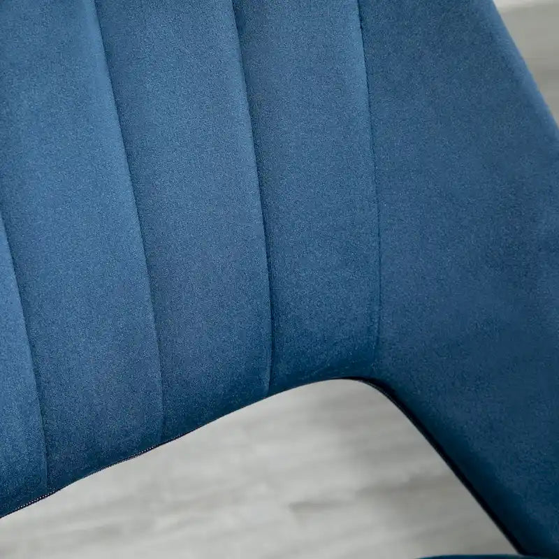 Chaise de bureau moderne Vinsetto à dossier mi-hauteur en tissu velours, chaise de bureau pivotante sans accoudoirs