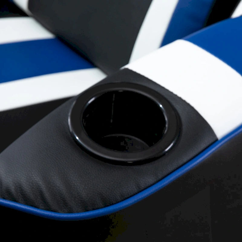 Chaise de jeu vidéo Vinsetto Racing avec dossier inclinable et repose-pieds, appuie-tête et porte-gobelet