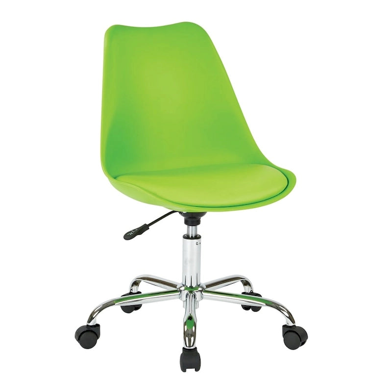 Chaise de bureau Emerson de OSP Home Furnishings à piètement chromé pneumatique