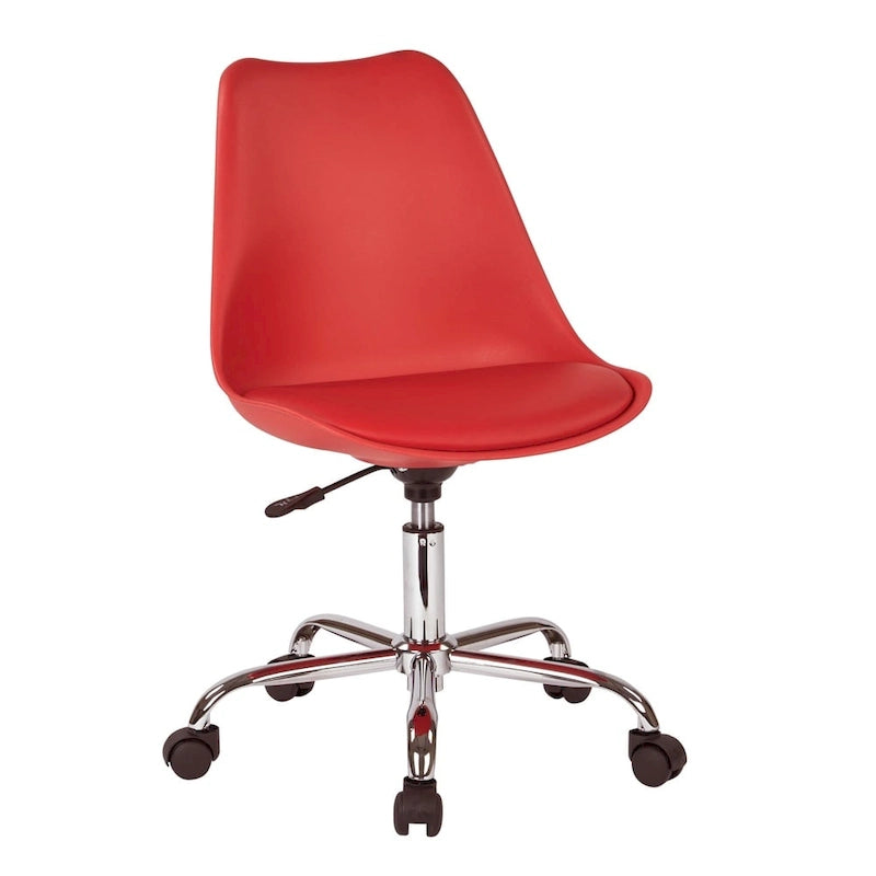 Chaise de bureau Emerson de OSP Home Furnishings à piètement chromé pneumatique