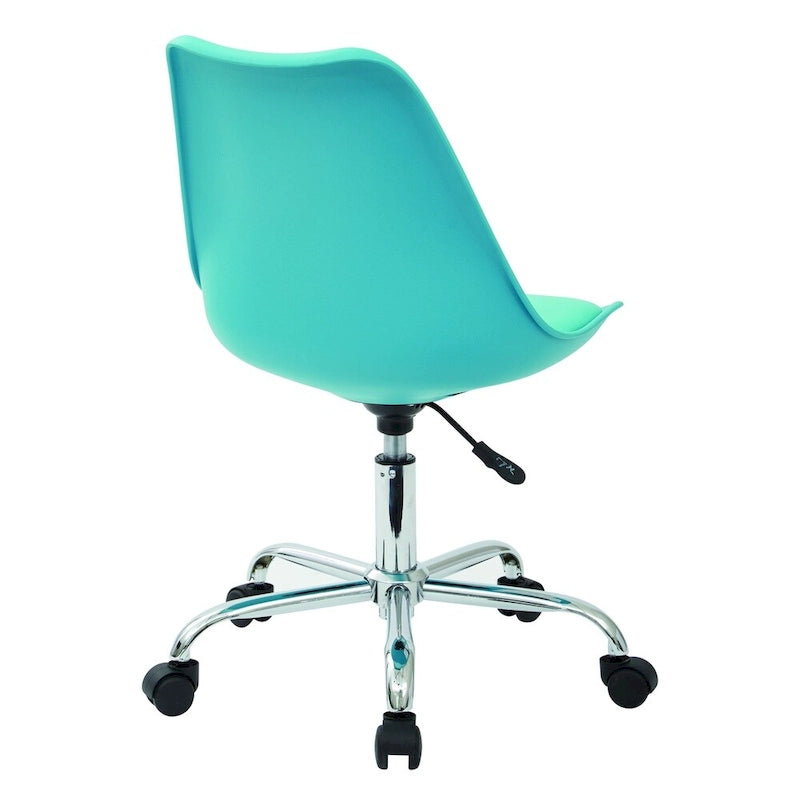 Chaise de bureau Emerson de OSP Home Furnishings à piètement chromé pneumatique