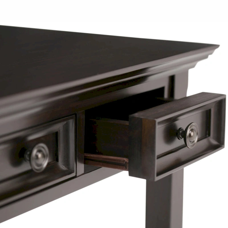 WYNDENHALL Halifax Bureau TRANSITIONNEL en BOIS MASSIF 54 po de large en Noyer Hickory