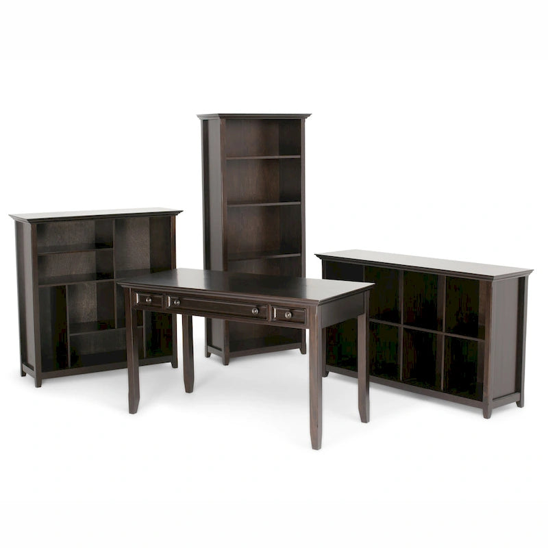 WYNDENHALL Halifax Bureau TRANSITIONNEL en BOIS MASSIF 54 po de large en Noyer Hickory