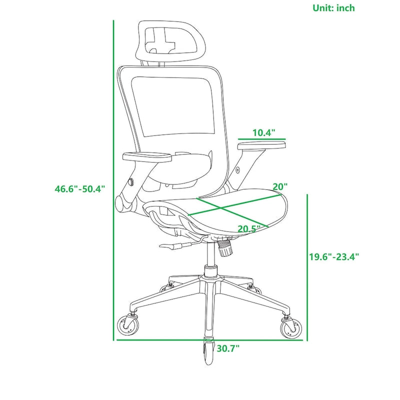 Chaise de bureau en maille avec fonction de verrouillage
