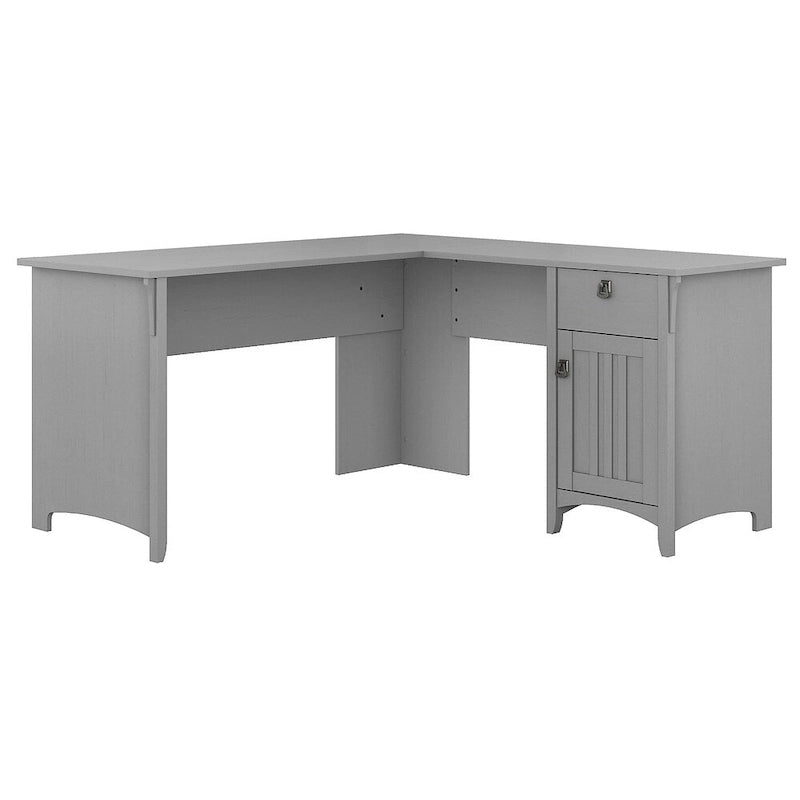 Bureau en L Bush Furniture Salinas avec rangement, gris Cape Cod