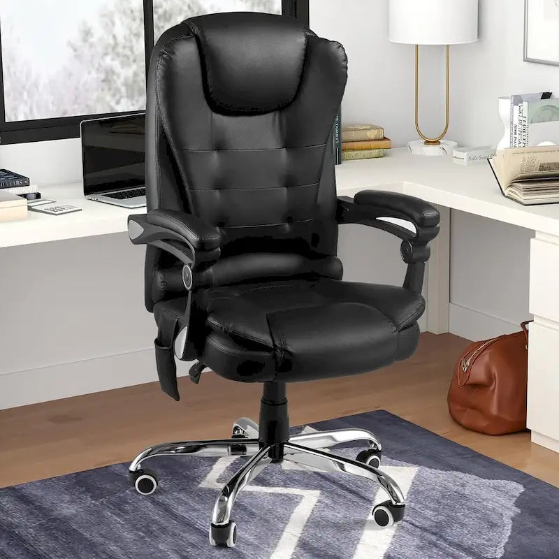 AECOJOY Chaise de bureau ergonomique avec 7 points de massage vibrant et fonctions chauffantes