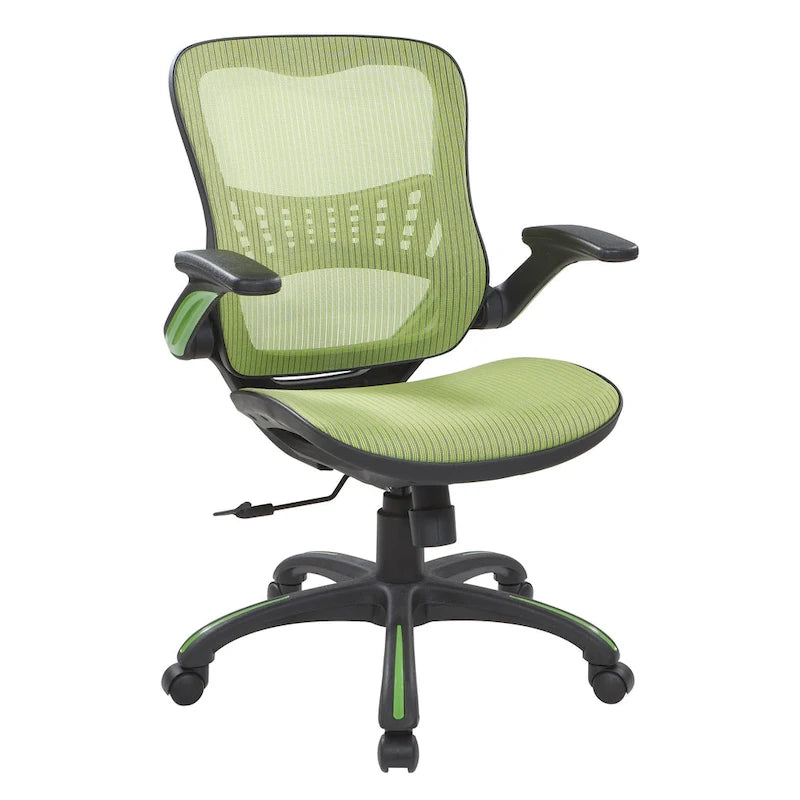 Chaise de bureau Porch & Den Plumlee avec assise et dossier en maille