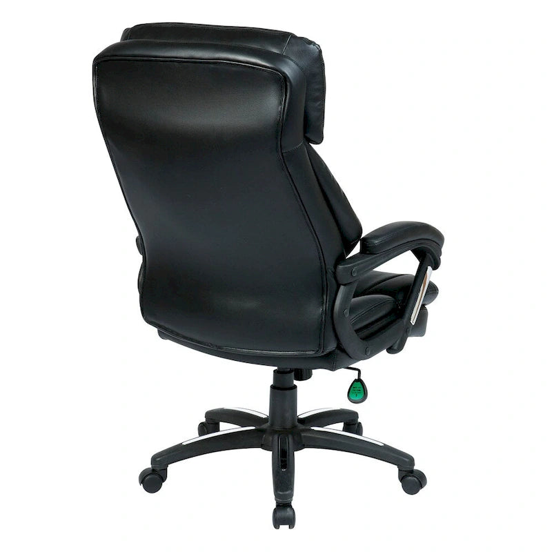 Fauteuil de bureau de direction surdimensionné en cuir reconstitué
