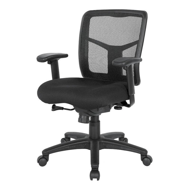 Chaise de bureau à dossier en maille avec accoudoirs réglables en hauteur