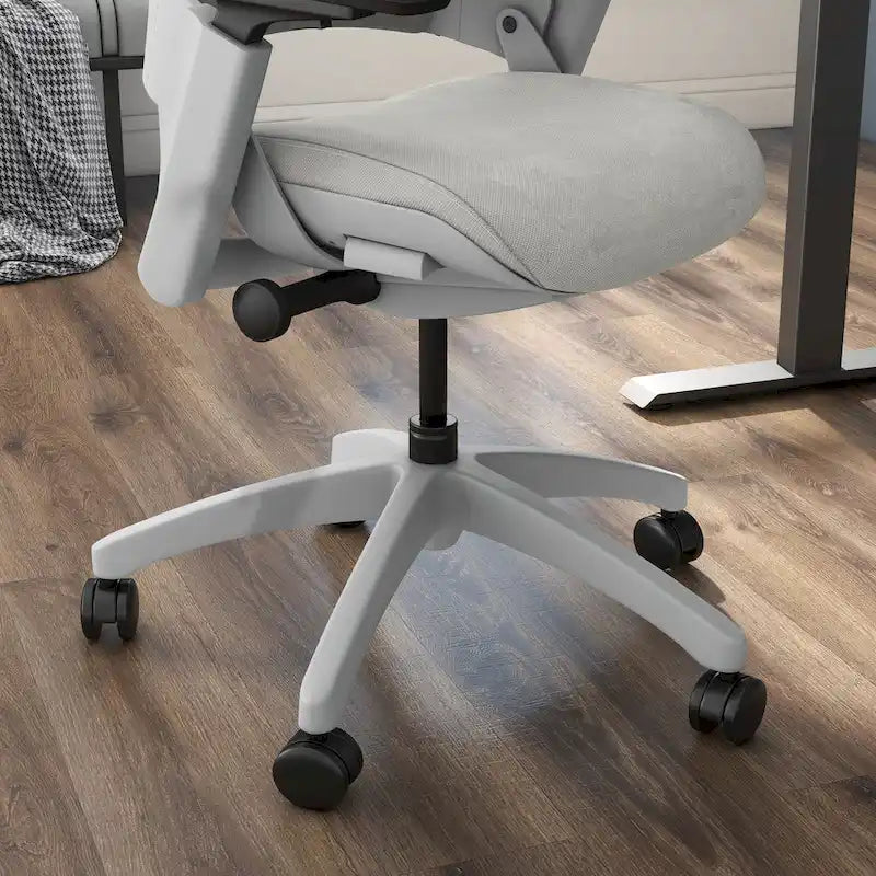 Chaise de bureau réglable en hauteur en tissu certifié ANSI-BIFMA Furniture of America Hudson Modern Grey