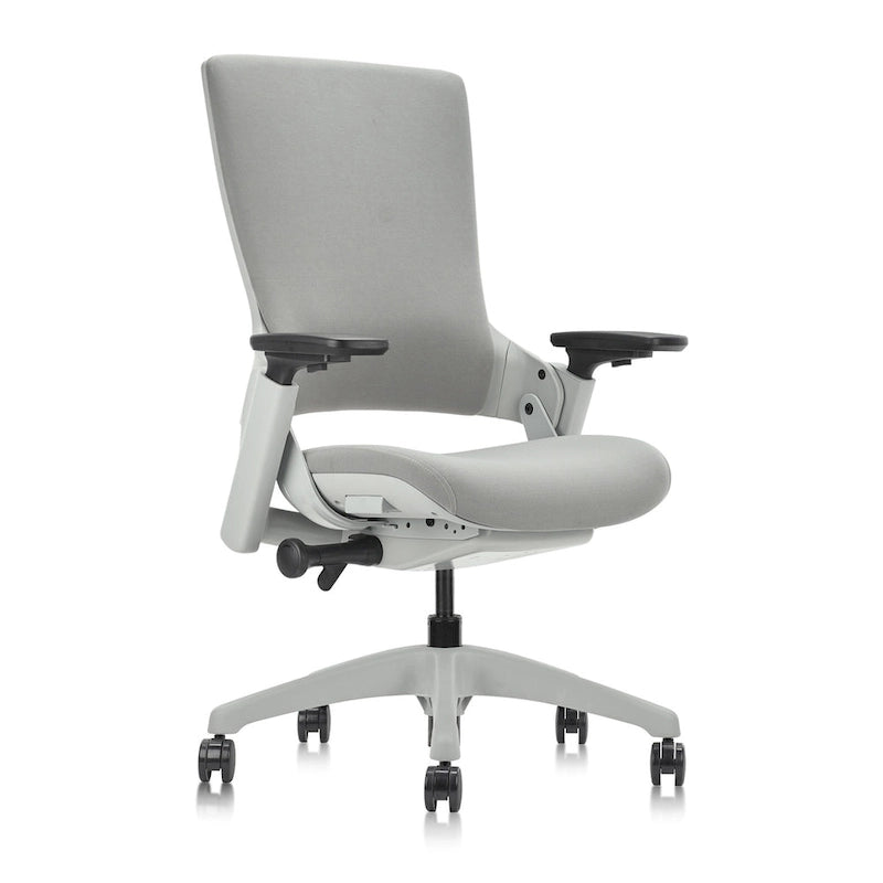 Chaise de bureau réglable en hauteur en tissu certifié ANSI-BIFMA Furniture of America Hudson Modern Grey