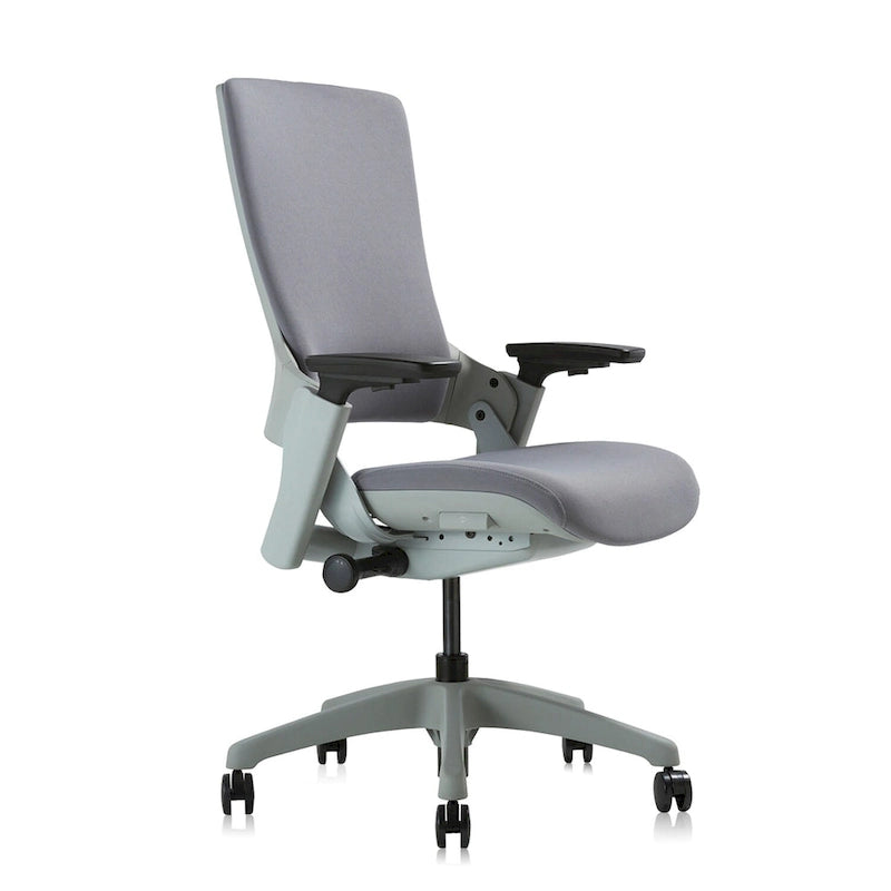Chaise de bureau réglable en hauteur en tissu certifié ANSI-BIFMA Furniture of America Hudson Modern Grey