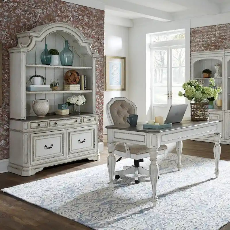 Chaise de bureau junior Magnolia Manor Antique White Weathered Bark