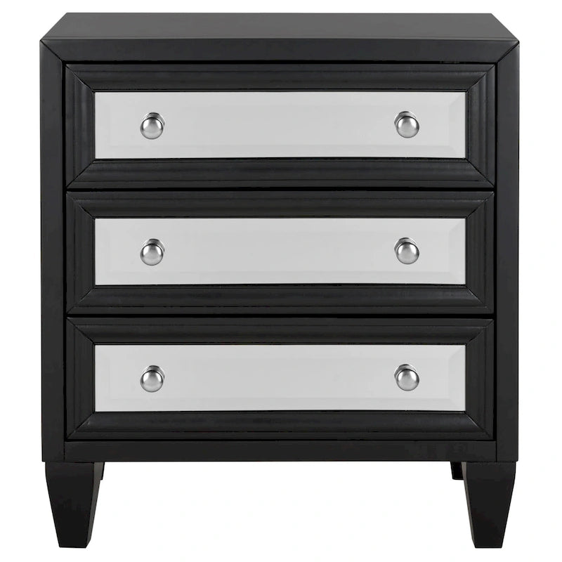 SAFAVIEH Dellia Commode de Rangement Noire à 3 Tiroirs