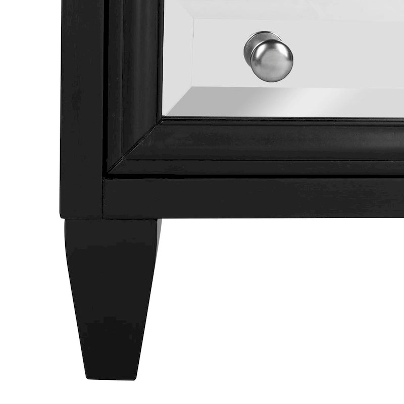 SAFAVIEH Dellia Commode de Rangement Noire à 3 Tiroirs
