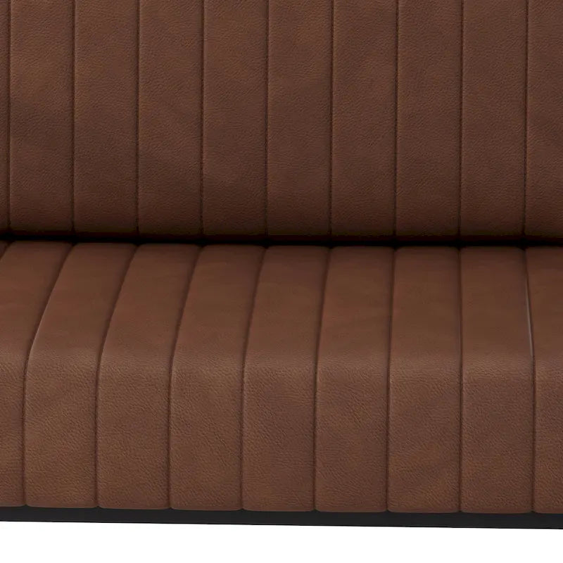 Fauteuil d'appoint en similicuir avec dossier rembourré épais