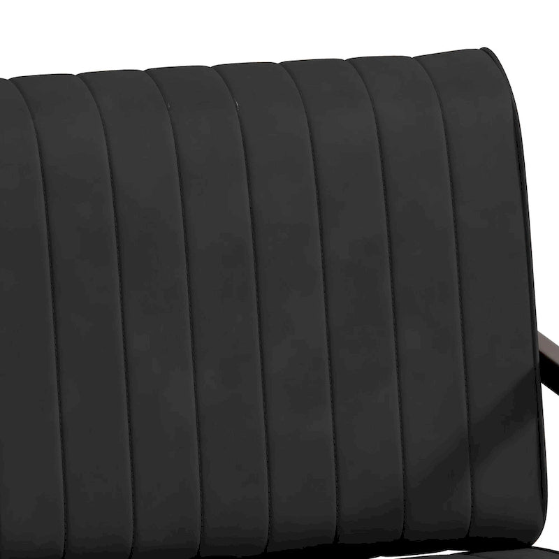 Fauteuil d'appoint en similicuir avec dossier rembourré épais