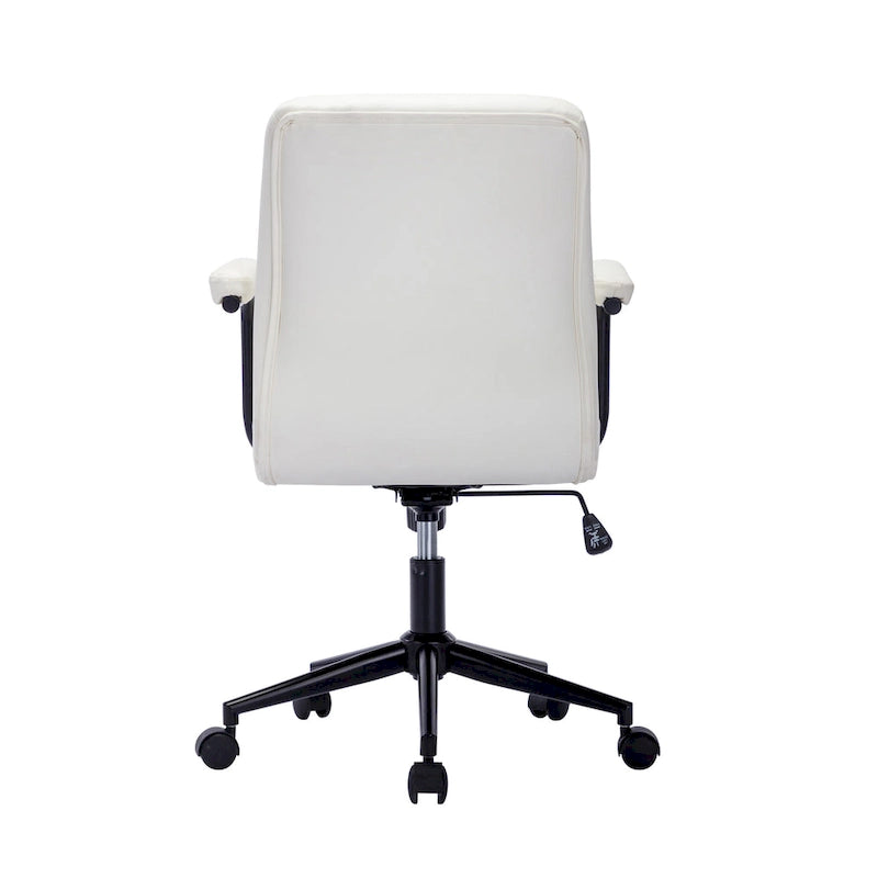 Chaise de bureau Porthos Home Ames en similicuir avec piètement à roulettes en acier, système d'inclinaison central