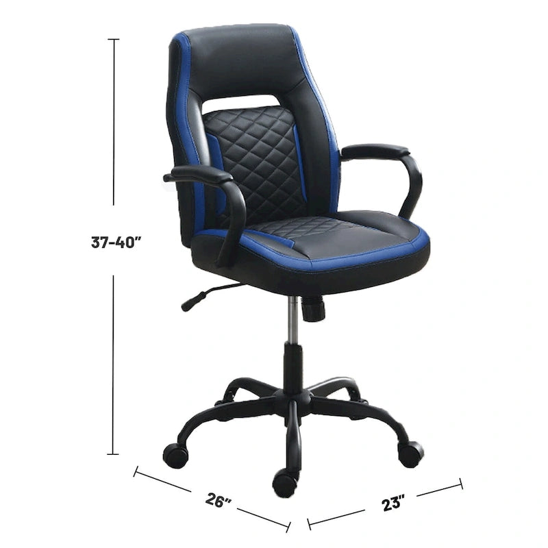 Fauteuil de bureau tapissé avec accoudoirs rembourrés