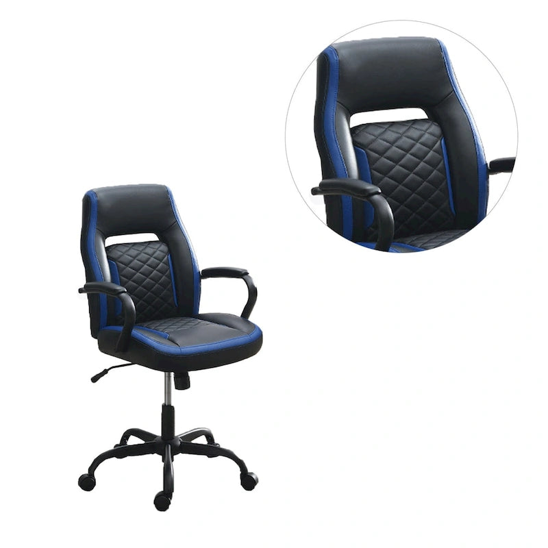 Fauteuil de bureau tapissé avec accoudoirs rembourrés