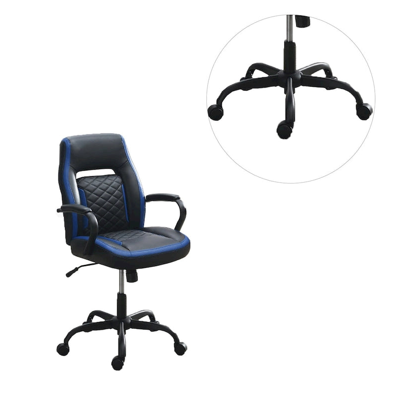 Fauteuil de bureau tapissé avec accoudoirs rembourrés
