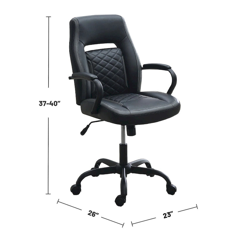 Fauteuil de bureau tapissé avec accoudoirs rembourrés