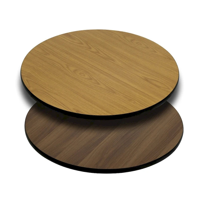 Dessus de table rond de 36 po avec dessus laminé réversible