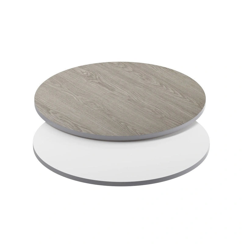 Dessus de table rond de 36 po avec dessus laminé réversible
