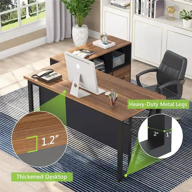 Bureau d'ordinateur de 55 pouces, table d'étude et de jeu pour la maison et le bureau