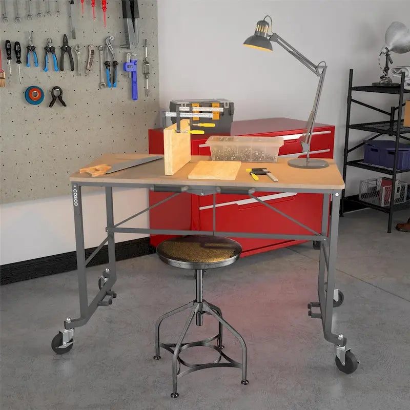 COSCO Smartfold Portable Folding Work desk with MDF work top