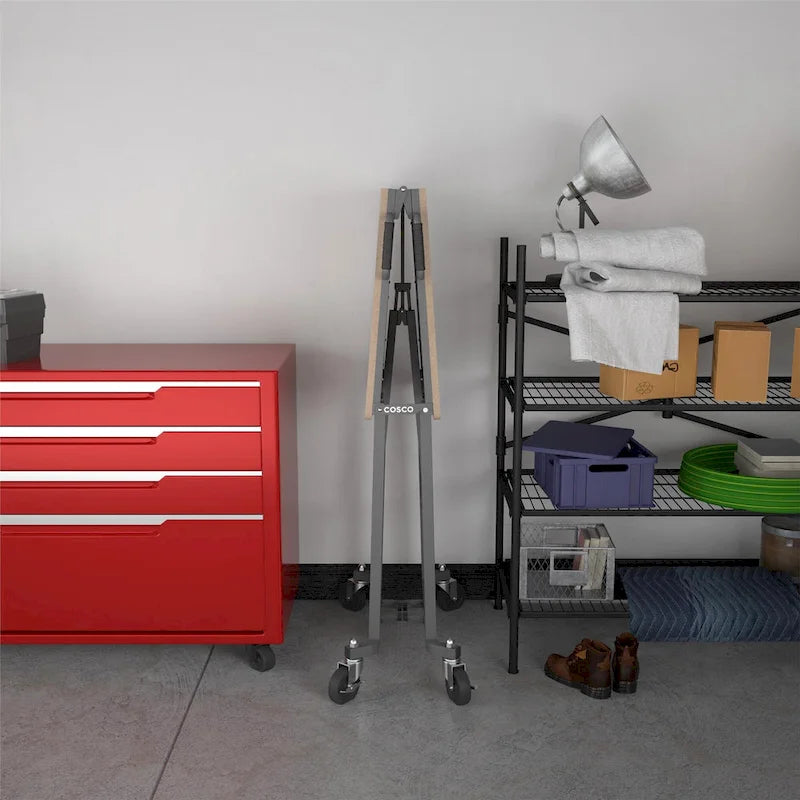 Bureau de travail pliable portable COSCO Smartfold avec plateau de travail en MDF