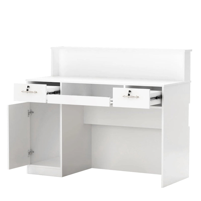 FUFU&GAGA Bureau d'accueil rectangulaire en bois Secrétaire Bureau d'ordinateur