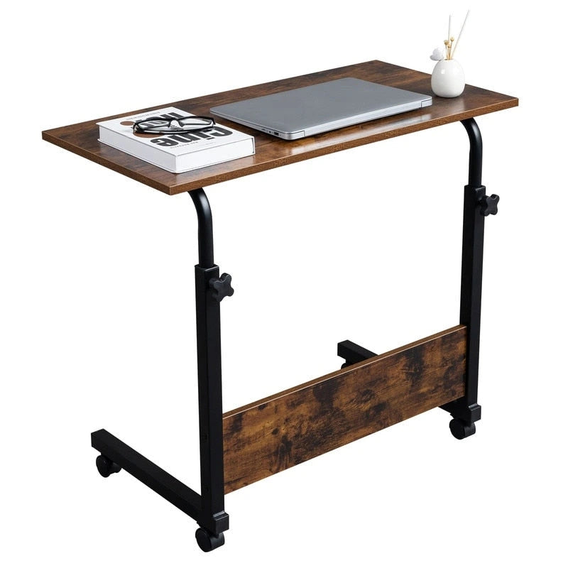 Table d'appoint en aggloméré et acier à hauteur réglable avec déflecteur