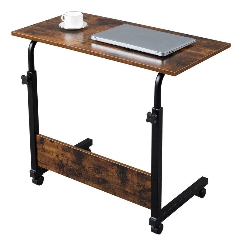 Table d'appoint en aggloméré et acier à hauteur réglable avec déflecteur