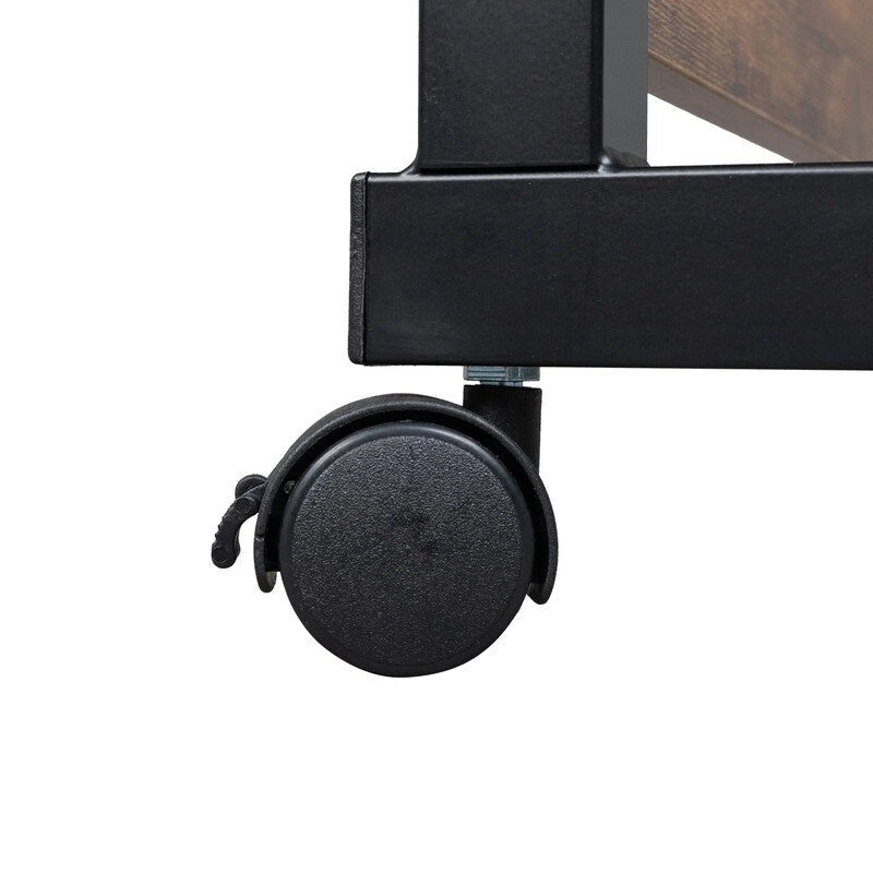 Table d'appoint en aggloméré et acier à hauteur réglable avec déflecteur
