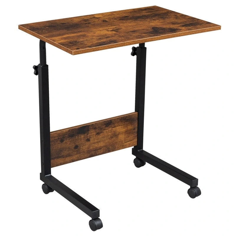 Table d'appoint en aggloméré et acier à hauteur réglable avec déflecteur