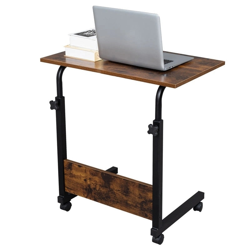 Table d'appoint en aggloméré et acier à hauteur réglable avec déflecteur