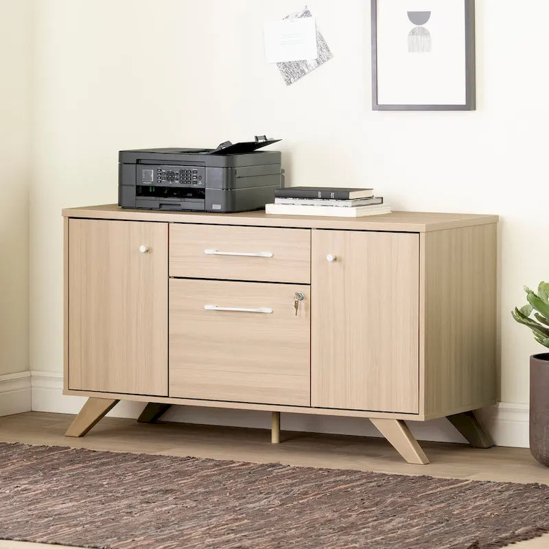 Cabinet de rangement 2 tiroirs avec portes Helsy de South Shore